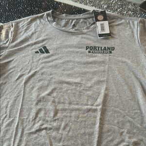 adidas Grey Portland Timbers Logo Short Sleeve Tee